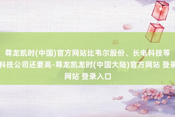 尊龙凯时(中国)官方网站比韦尔股份、长电科技等知名科技公司还要高-尊龙凯龙时(中国大陆)官方网站 登录入口