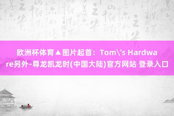 欧洲杯体育▲图片起首：Tom's Hardware另外-尊龙凯龙时(中国大陆)官方网站 登录入口