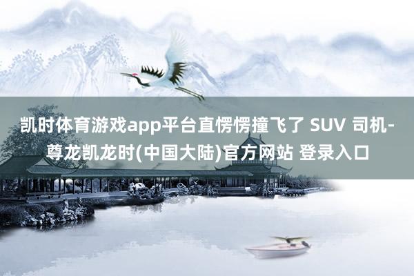 凯时体育游戏app平台直愣愣撞飞了 SUV 司机-尊龙凯龙时(中国大陆)官方网站 登录入口